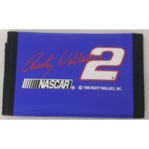  Rusty Wallace #2 Trifold Wallet: Sports & Outdoors