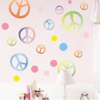 Peace Signs Decorative Wall Art Sticker Decals for Girls/Babies/Dorms