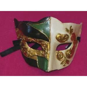  Eye Venetian, Masquerade, Mardi Gras Mask Green/Black: Toys & Games