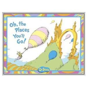  Dr Seuss the Places Youll Go Print in Silver Metal Frame 