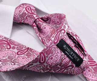 ROWAYWA TIE 100% silk woven tie Men NeckTie CufflinkS HANKY BUSINESS 