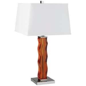 Lite Source Amber Ripple Table Lamp: Home Improvement