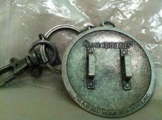 HBO GAME OF THRONES Crest Stark Keychain Rare Key Chain Keyring Props 