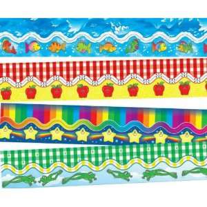   Border Set   3 Inches x 3 Feet   Pack of 4 Designs: Office Products