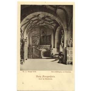 1930s Vintage Postcard Interior of Burg Kreuzenstein   Lower Austria