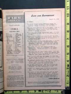 September 1945 Farm Journal Magazine  