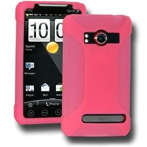 New Amzer Silicone Skin Jelly Case Baby Pink For Htc Evo 4G Anti Dust 