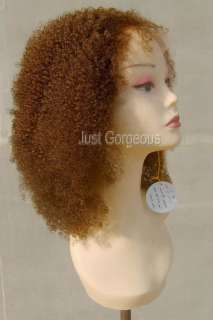 Lace Front 100% Indian Remy Wig 14 Afro Curly Curl Yoro  