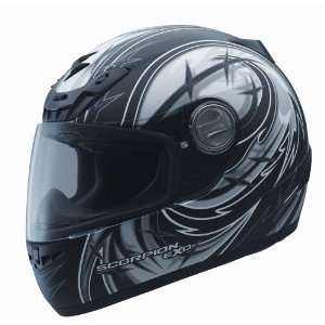  Scorpion EXO 400 Sting Matte Silver Small Full Face Helmet 