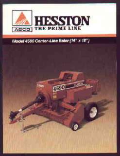 Agco Hesston 4590 Center Line Baler Brochure 1992  