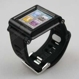 New OEM LunaTik multi touch watch band for ipod nano 6 black color 