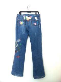 New w/Tags Dolce & Gabbana Jeans Size 12 w/Flowers  