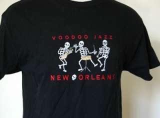 VOODOO JAZZ New Orleans Teeshirt T Shirt M Mardi Gras  