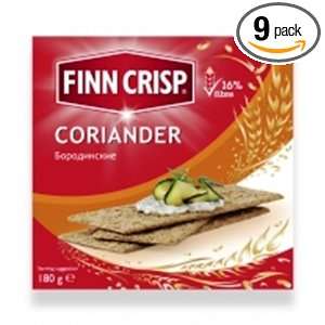 Finn Crisp Coriander Thin Crisp, 6.3 Ounce Boxes (Pack of 9)  