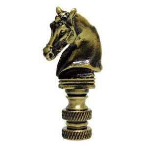  Horse Head Antique Brass Finial
