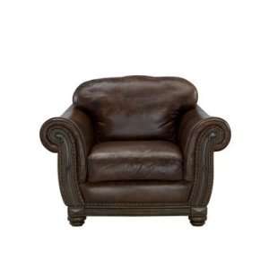  Verona Brown Leather Chair: Home & Kitchen