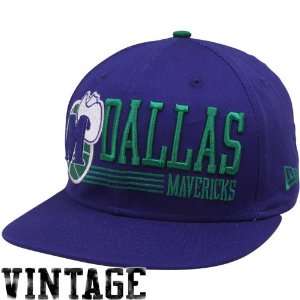  New Era Dallas Mavericks Royal Blue Retro Look Vintage 