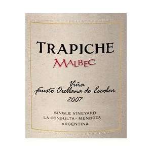  Trapiche Malbec Vina Fausto Orellana De Escobar 2007 750ML 