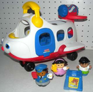 Little People Spin n Fly Airplane Jet Sounds Lights Complete Fisher 