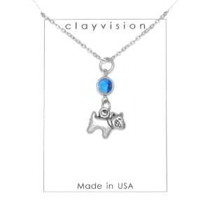  Chihuahua Smirking Dog Charm Necklace with Birthstone/Favorite Color 