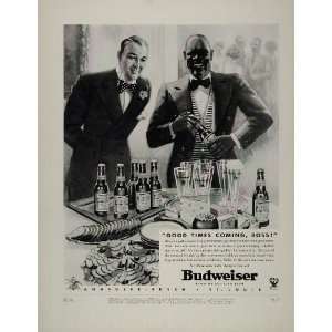  1934 Ad Budweiser Beer Anheuser Busch Black Waiter Man 