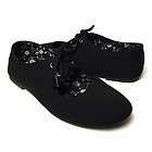 More Like NEW WOMENS CUT OUT LACE TIE UP BALLET FLATS SOLID BLACK 