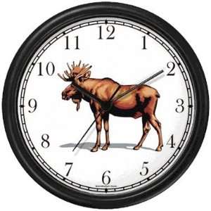  Moose Bull   Animal Wall Clock by WatchBuddy Timepieces 