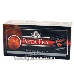 Beta Peach Black Tea, 25 Tea Bags  Grocery & Gourmet Food