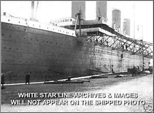 Photo Marvelous Close Up View Of Titanic At Dry Dock  
