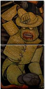 Diego Rivera Alameda Scarecrow Ceramic Art Tile Set /2  