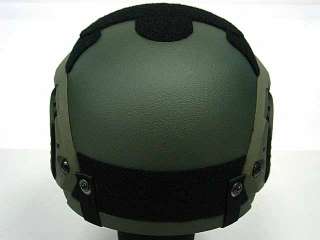 Airsoft IBH Helmet with NVG Mount & Side Rail OD  