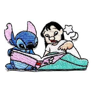 Lilo Stitch Bedtime Stories in Lilo Stitch Movie Embroidered Iron On 
