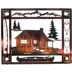  At the Cabin Rustic Metal Wall Art   20 Home & Kitchen