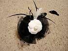 MINI TOP HAT BLACK WITH CAMILIA FLOWER NEW IN STYLE
