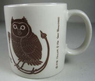 Vintage Taylor & Ng Owl Coffee Mug La Chouette 1978 Brown  