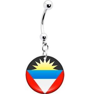  Antigua and Barbuda Flag Belly Ring Jewelry