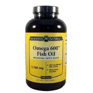  Meridian Naturals Fish Oil Omega 600, 240 softgels, 24 