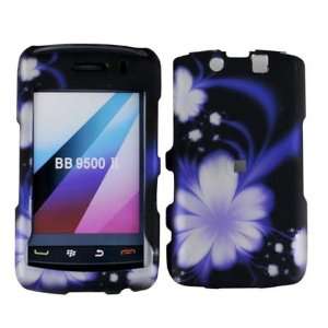 For Verizon Blackberry Storm 2 9550 Accessory   Blue Flower Design 