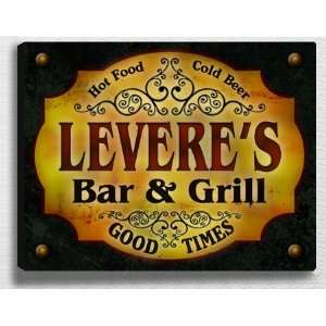  Leveres Bar & Grill 14 x 11 Collectible Stretched 