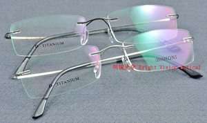 unisex soft light hinge rimless pure titanium optical frame eyeglasses 