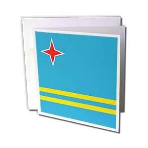 Flags   Aruba Flag   Greeting Cards 12 Greeting Cards with 