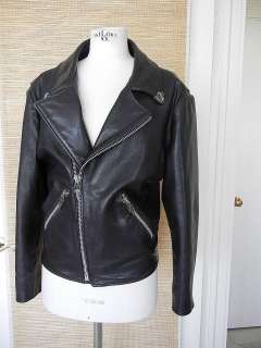 CHROME HEARTS leather jacket M Sterling Silver details  