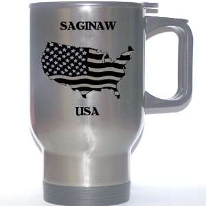  US Flag   Saginaw, Michigan (MI) Stainless Steel Mug 
