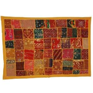   Tapestry with Pretty Embroidery & Old Sari Patch Work