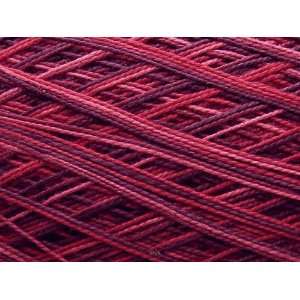  Free Ship Variegated Maroon Red #10 Crochet Cotton Thread Yarn 