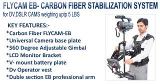 Flycam Carbon Fiber Stabilizer Stativ EB DV Vest Arm for 550D EX3 T2i 