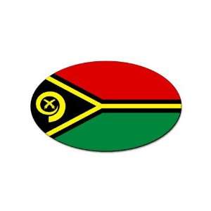  Vanuatu Flag oval sticker 