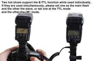 寶▬ⓘSⓗⓞⓞⓣ2.5m Dual Hotshoe TTL Cord F Canon 580EX∥550EX 