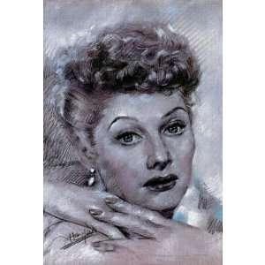 Lucille Ball I Love Lucy art portrait Nick at Nite classic