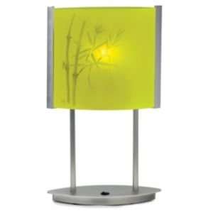  Oggetti Luce Bamboo Arca Table Lamp R106042, Color  Green 